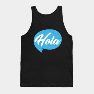 Hola - Hello - blue design Tank Top